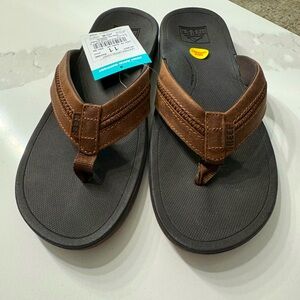Reef Leather Ortho-Coast flip flops - size 11